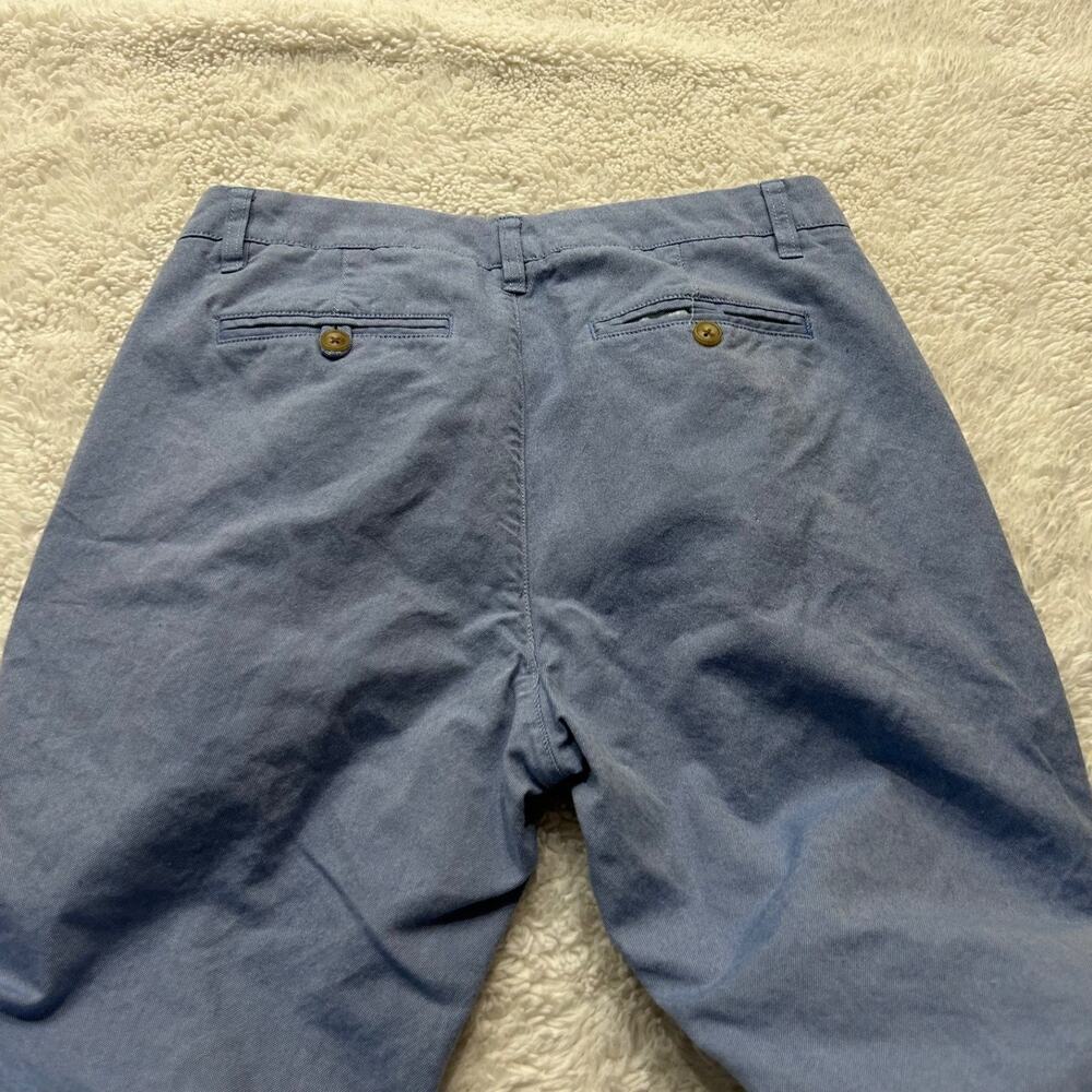 Bonobos Mens Straight Leg Cotton Pants in Blue Flat Front Sz 30x32 Preppy Casual - Picture 4 of 8